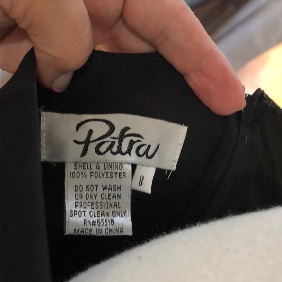 Patra Black silk layered tears dress with black beading. - Picture 5 of 8